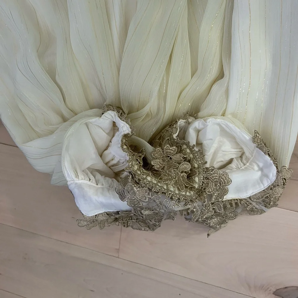 Sweet Boutons Metallic Thread Kids Dress Girls Size 7 - Picture 9 of 17